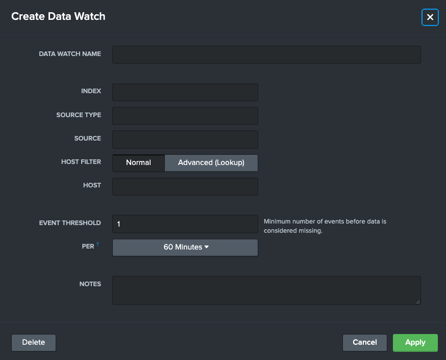 Add Data Watch