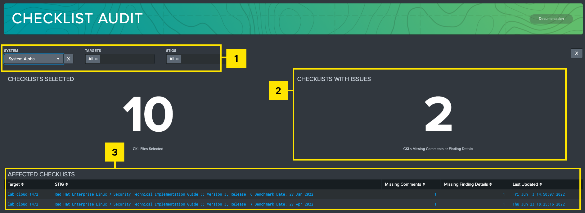 STIG Checklist Audit