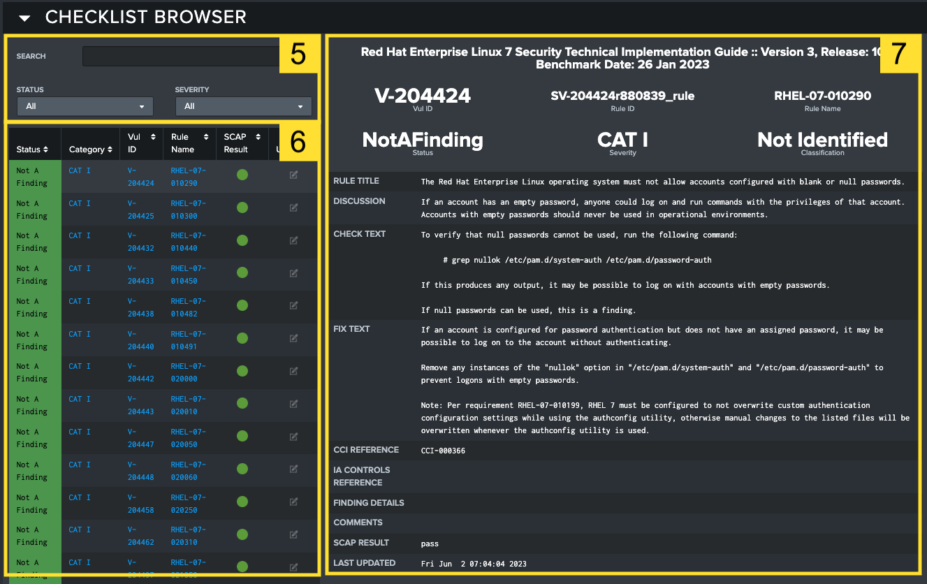 STIG Viewer Overview Bottom